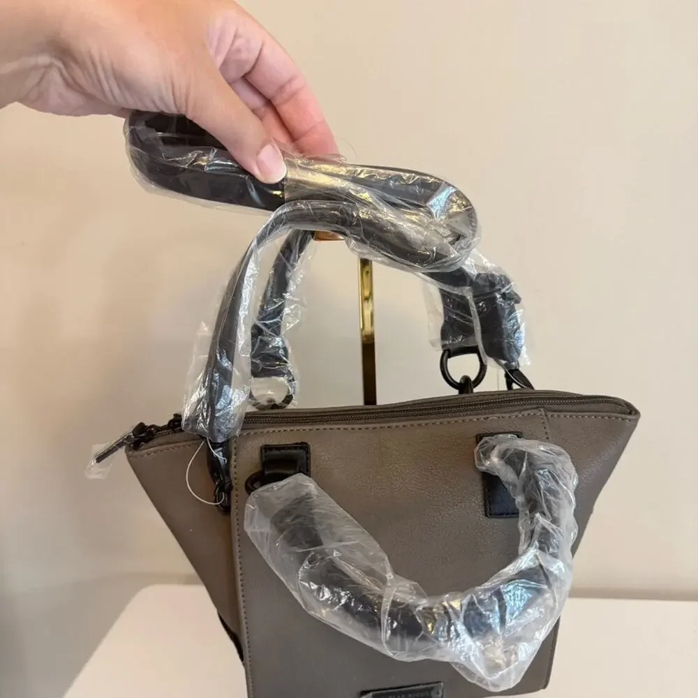 Danielle Nicole Women's Gray Adjustable Strap Alexa Mini Tote Crossbody Bags NWT - Picture 8 of 12